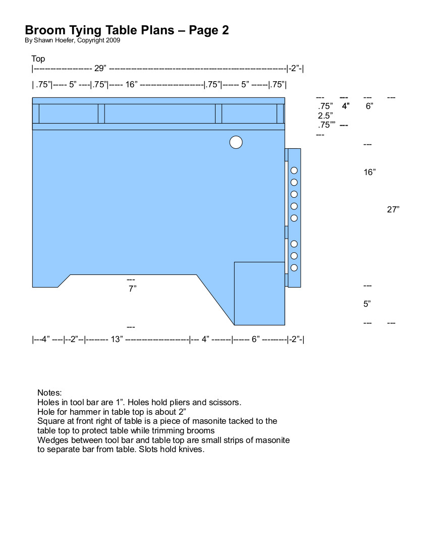 BroomTyingTablePlans2 Havencroft Farm& Fiber
